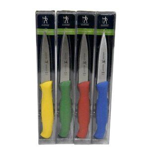 J.A. HENCKELS KITCHEN ELEMENTS COLORFUL PAIRING KNIVES 3.5” 11204-096 SET OF 4